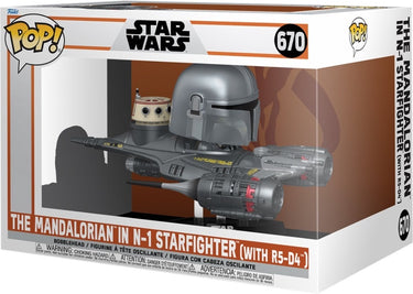 Funko pop ride: the mandalorian in n-1 starfighter - pop #670