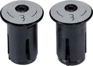 Bbb cycling aluminium reflecterende stuurdoppen fiets screwon - reflecterende end caps racefiets mtb - voor ⌀ 18 - 22mm sturen - 2 stuks - zwart reflecterend - bht-97r