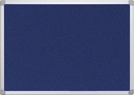 Q-connect textielbord met aluminium frame 60 x 45 cm blauw
