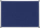 Q-connect textielbord met aluminium frame 60 x 45 cm blauw