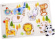 Classic world houten dierenpuzzel - educatief speelgoed met noppen.
