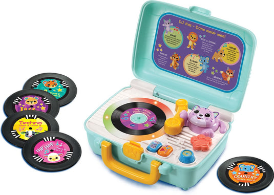 Vtech mijn eerste platenspeler - interactief speelgoed - inclusief 5 dubbelzijdige platen - speelgoed 1 tot 5 jaar