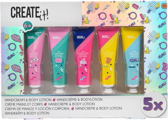 Create it! poptastic handcreme bodylotion 5-pack