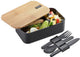 Gefu move lunchbox - rvs lunchbox met bestek - 1,2 liter