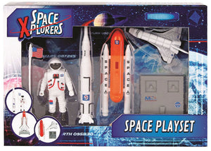 Lobbes space xplorers ruimtevaart speelgoed space shuttle speelset 6-delig.