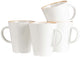 Gimex linea line mok - goud - 350 ml - 4 stuks