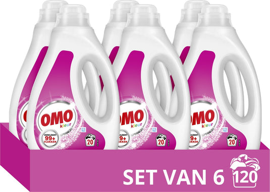 Omo kleur vloeibaar wasmiddel - 6 x 20 wasbeurten - voordeelverpakking