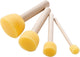 Talens spons sticks geel schilderen knutselen set van 4 voor kinderen.