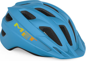 Met crackerjack fietshelm jongens meisjes – fietshelm kinderen – maat unisize (52-57cm) – cyan matt one size