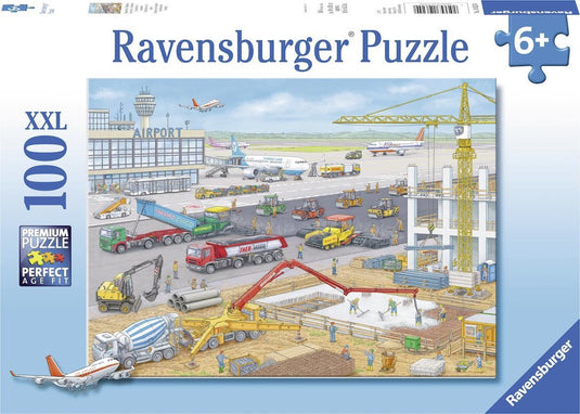 Ravensburger puzzel bouwen op het vliegveld - legpuzzel - 100 stukjes