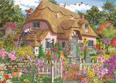 Falcon jumbo legpuzzel 1000 stukjes luxe landschap bloemen.