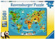 Ravensburger puzzel dieren wereldkaart - legpuzzel - 150 stukjes