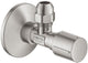 Grohe hoekstopkraan - knel - 1 2x3 8 inch - met metalen greep - supersteel (rvs)