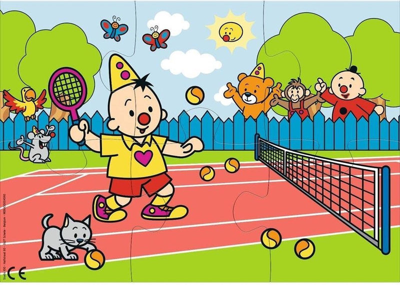 Afbeelding laden in galerijviewer, Bumba studio 100 legpuzzel tennis 34 cm karton blauw 6 stuks
