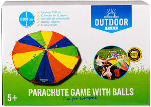 Outdoor play parachutedoek met ballen