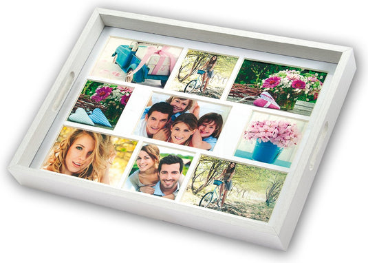 Zep - houten foto dienblad wit - w006