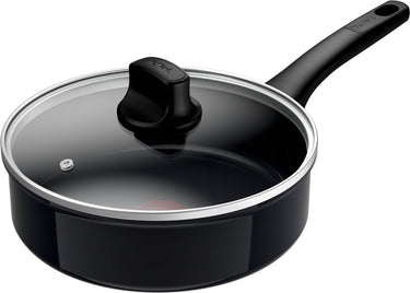 Tefal revive black - hapjespan - ø24 cm - met deksel - keramisch - pfas-vrij - geschikt voor inductie