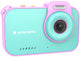 Agfaphoto realikids cam waterproof 2 – appareil photo enfant étanche 12mp, vidéo hd, mode selfie, filtres et cadres, jeux intégrés, batterie lithium - bleu
