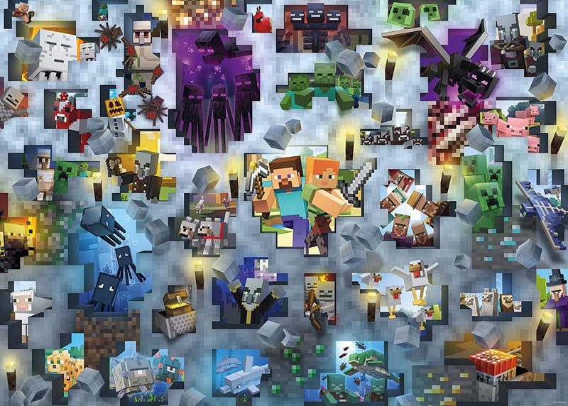Afbeelding laden in galerijviewer, Ravensburger puzzel minecraft - 1000 stukjes legpuzzel.
