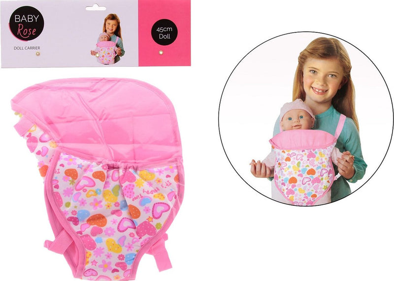 Afbeelding laden in galerijviewer, Johntoy baby rose buikdraagzak voor poppen
