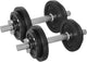 Tunturi dumbells gietijzer totaal 20kg - halterset met schroefsluiting - dumbbell set - 2 halterstangen - 30mm - incl. gratis fitness app