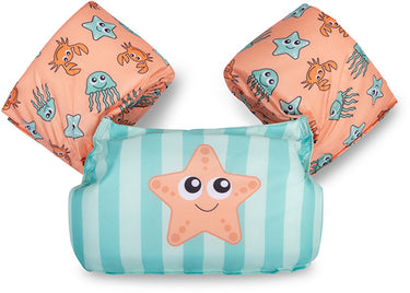 Swim essentials - jumper zeedieren - zwemvest - drijfvest kind - reddingsvest - 2-6 jaar - foam - groen - oranje