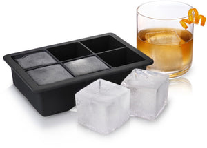 Innovine ™ siliconen ijsblokvorm met deksel voor 6 ijsblokken van 5x5x5cm