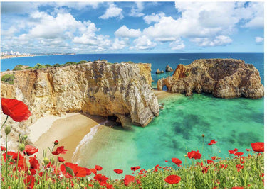 Ravensburger puzzel klaprozen in de algarve, portugal - legpuzzel - 1000 stukjes