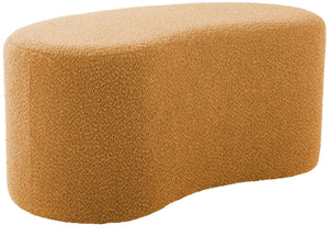 Leitmotiv poef ada wave - geel - 80x43x36cm - scandinavisch