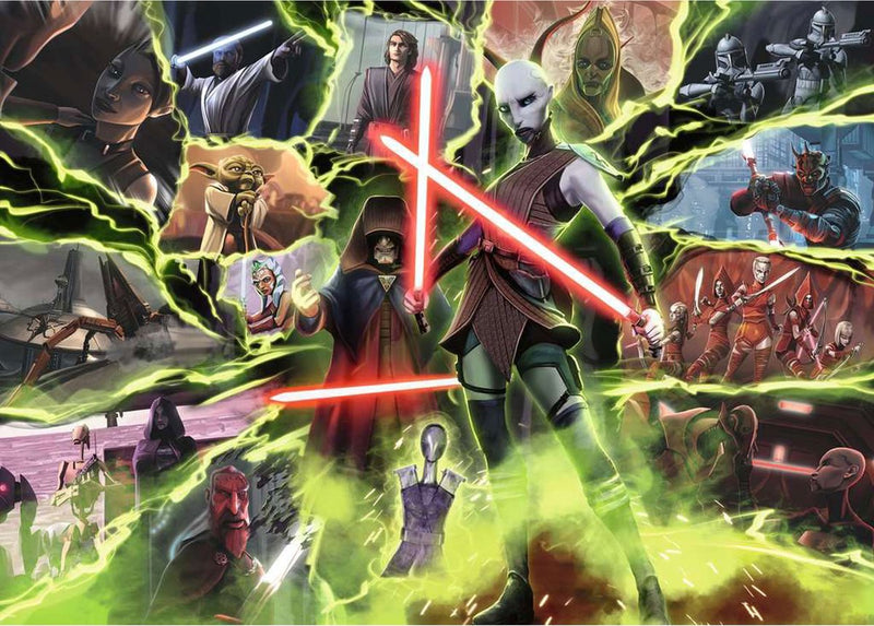 Afbeelding laden in galerijviewer, Ravensburger puzzel star wars villainous: asajj ventress - legpuzzel - 1000 stukjes
