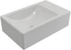 Plieger houston fontein links zonder kraangat 37x23cm mat wit