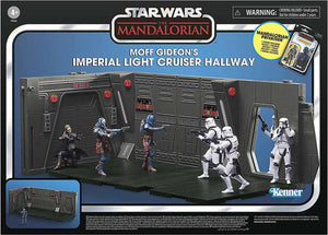 Hasbro star wars - moff gideon's light cruiser hallway + mandalorian privateer - vintage collection 10cm