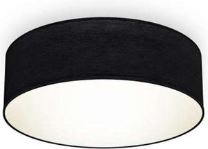 Briloner b.k.licht - plafondlamp - stoffen decoratieve woonkamerlamp - zwart - e27 fitting - rond - ø30cm