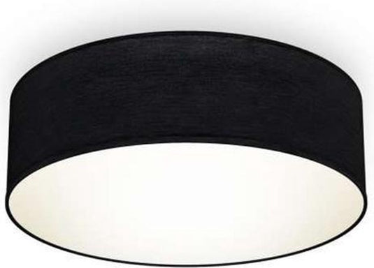 Briloner b.k.licht - plafondlamp - stoffen decoratieve woonkamerlamp - zwart - e27 fitting - rond - ø30cm