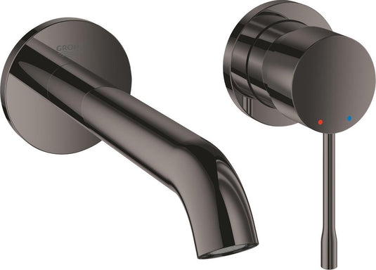 Grohe essence new wandgemonteerde inbouw wastafelkraan - afbouwdeel - exclusief inbouwdeel - hard graphite (antraciet) - 19408a01