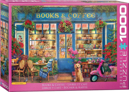 Eurographics - boeken koffie [books coffee] - artbeat studio - 1000 stukjes 68×48cm (b×h) - legpuzzel