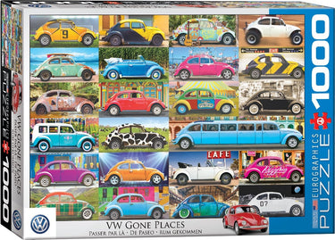 Eurographics volkswagen - vw gone places - 1000 stukjes 68×48cm (b×h) - legpuzzel