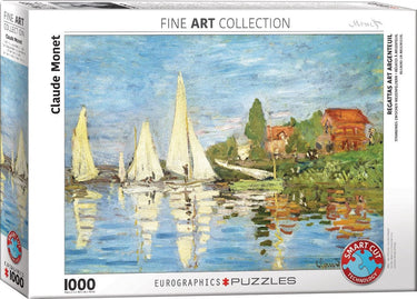 Eurographics - regatta bij argenteuil [régates à argenteuil] - claude monet - 1000 stukjes 68×48cm (b×h) - fine art legpuzzel