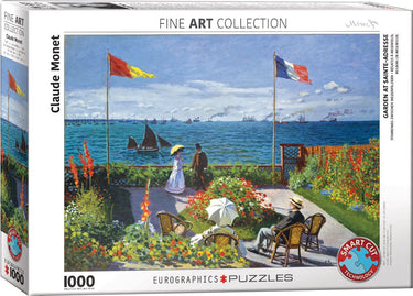 Eurographics - tuin in sainte-adresse [jardin à sainte-adresse] - claude monet - 1000 stukjes 68×48cm (b×h) - fine art legpuzzel
