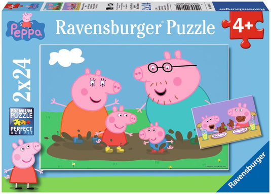 Ravensburger puzzel peppa pig - 2x24 stukjes - kinderpuzzel