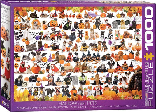 Eurographics puzzel halloween dieren legpuzzel 1000 stukjes karton.