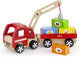 Viga toys houten kraanwagen met accessoires 29 cm rood