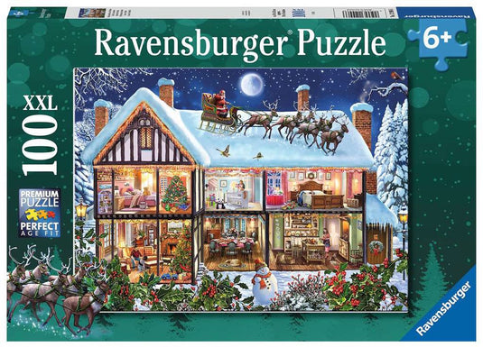 Ravensburger puzzel kerstmis thuis - legpuzzel - 100xxl stukjes