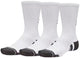 Under armour new ua perf tech 3pk crew-wht unisex sportsokken - wit - jet grijs