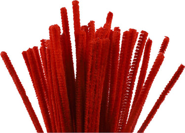 Creativ company cc chenilledraad 6 mm rood 50 stuks