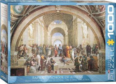 Eurographics - de school van athene [scuola di atene] - raffaello sanzio - 1000 stukjes 68×48cm (b×h) - fine art legpuzzel