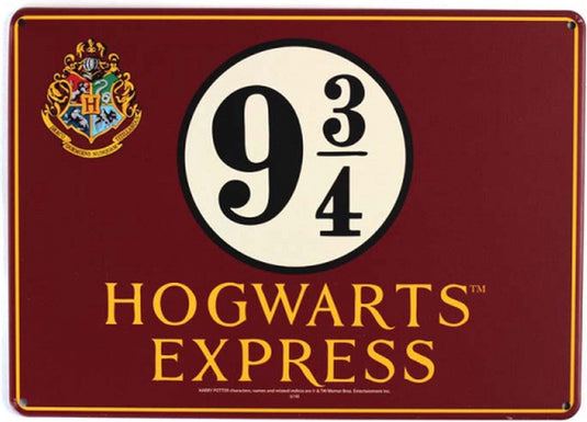 Half moon bay harry potter - platform 9 3 4 small tin sign