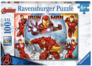 Ravensburger puzzel marvel iron man - legpuzzel - 100 xxl stukjes
