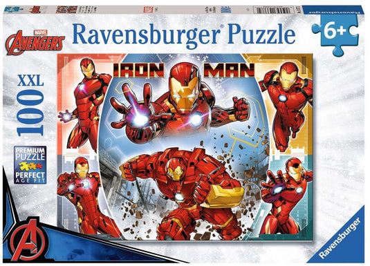 Ravensburger puzzel marvel iron man - legpuzzel - 100 xxl stukjes