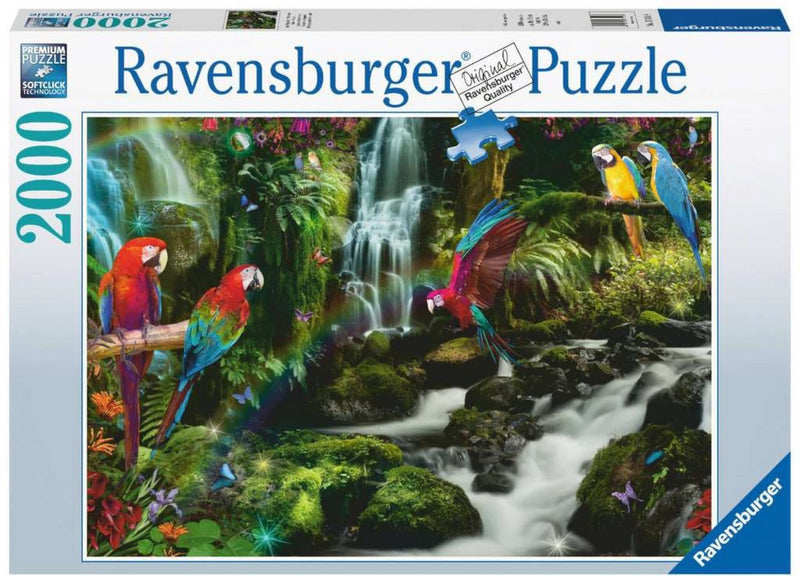 Afbeelding laden in galerijviewer, Ravensburger puzzel bonte papegaaien in de jungle - legpuzzel - 2000 stukjes

